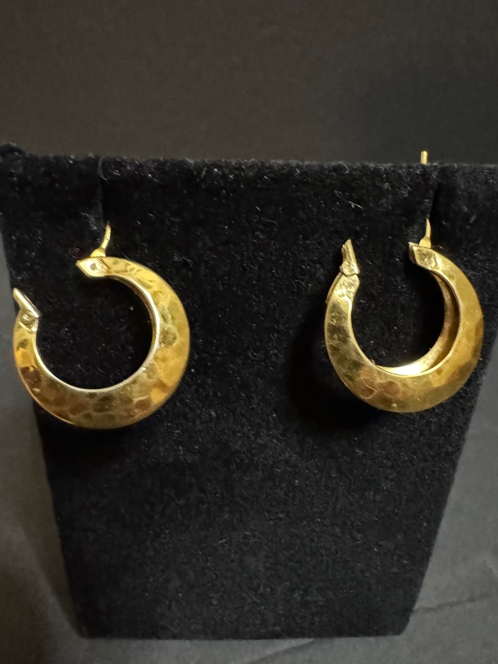 Gold-Tone Monet Hammered Gypsy Hoop Earrings
